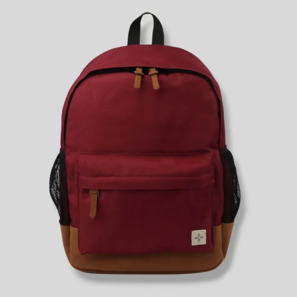 Sun + Stone Riley Solid Backpack Shoulder Bag Maroon Size OS - NWT